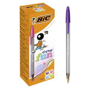 Bic Cristal Fun Ballpoint Pens, Wide Point